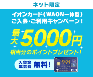 イオンカード（WAON一体型）申込み画像